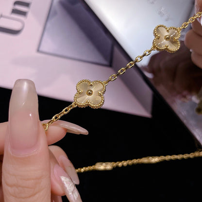 [LuckyStar]CLOVER 10 MOTIFS LASER NECKLACE