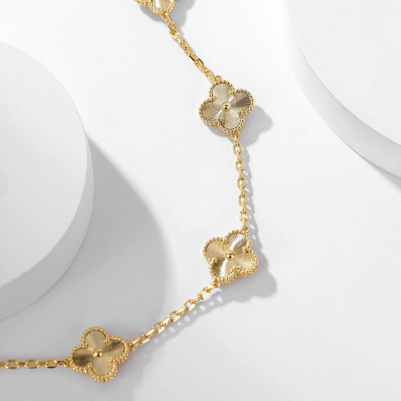[LuckyStar]CLOVER 10 MOTIFS LASER NECKLACE