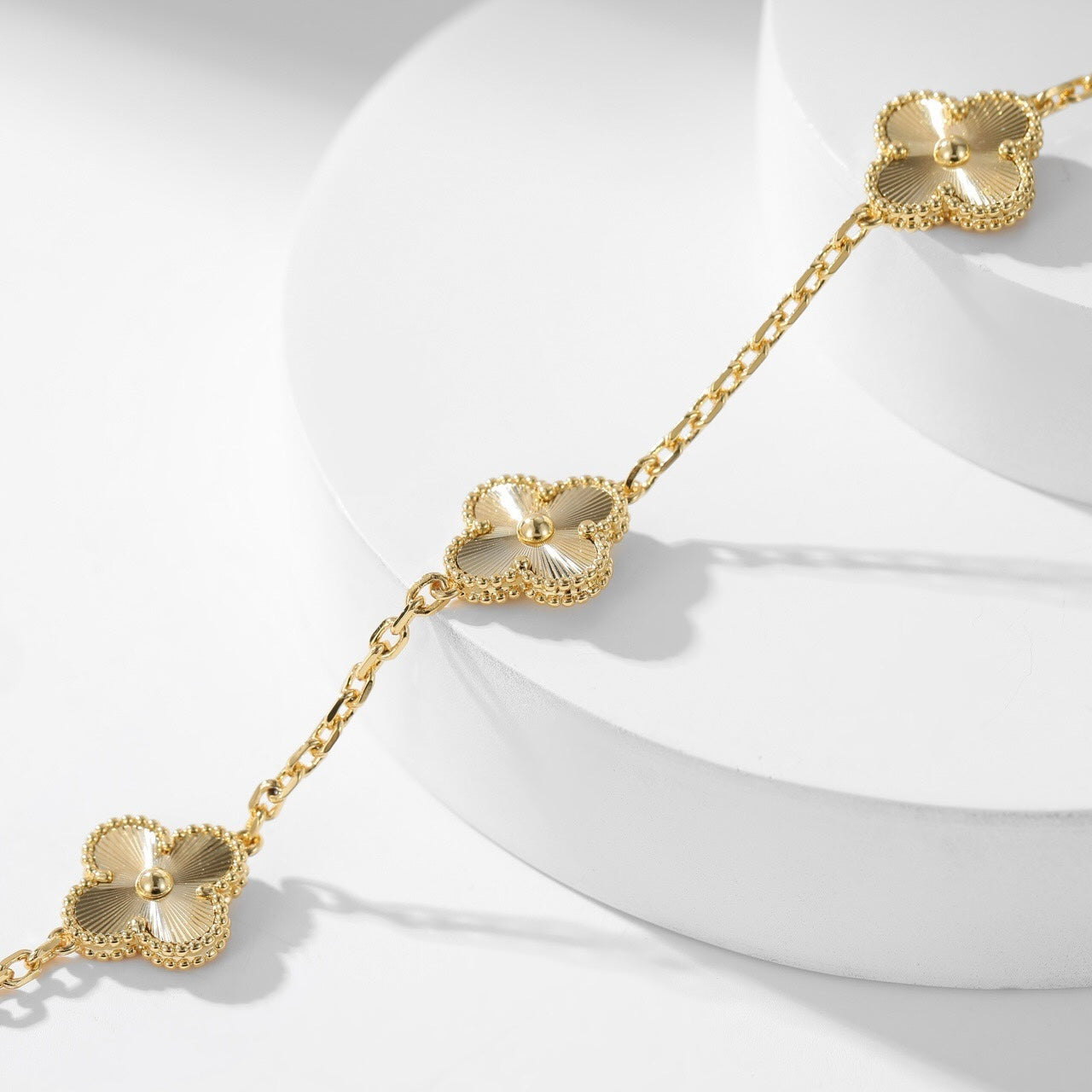[LuckyStar]CLOVER 10 MOTIFS LASER NECKLACE