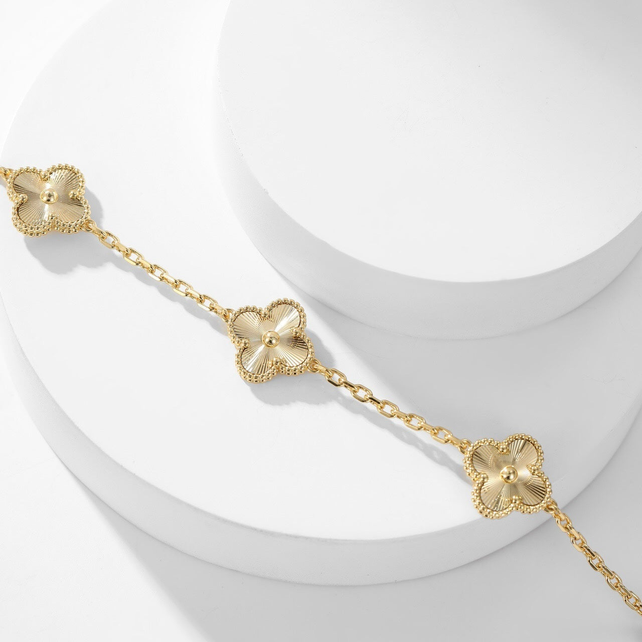 [LuckyStar]CLOVER 10 MOTIFS LASER NECKLACE