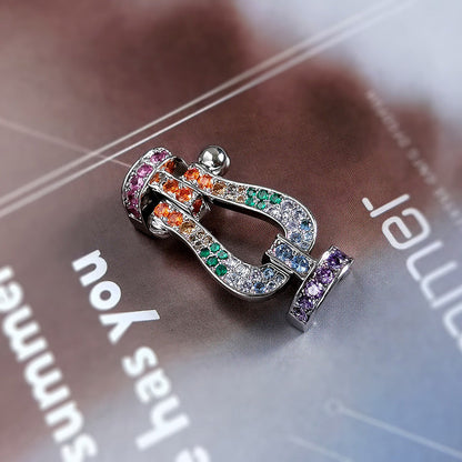 [LuckyStar]FORCE GROSSES METALLARMBAND MIT HUFEISENVERSCHLUSS