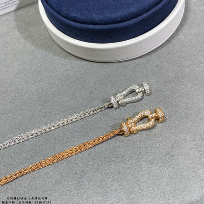 [LuckyStar]FORCE KLEINES HUFEISEN-DIAMANTKETTEN-SEILARMBAND
