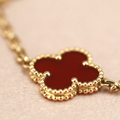 [LuckyStar]CLOVER 5 MOTIVE ROTER ACHAT ARMBAND 