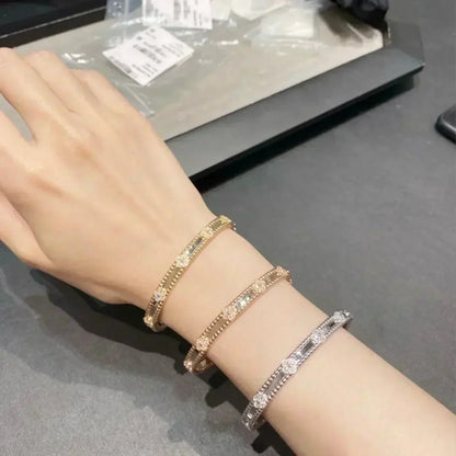[LuckyStar]CLOVER ARMBAND 4MM DIAMANTEN