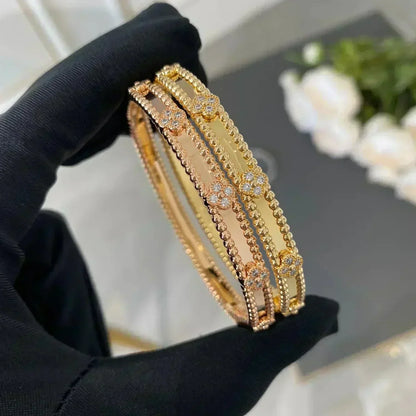 [LuckyStar]CLOVER ARMBAND 4MM DIAMANTEN