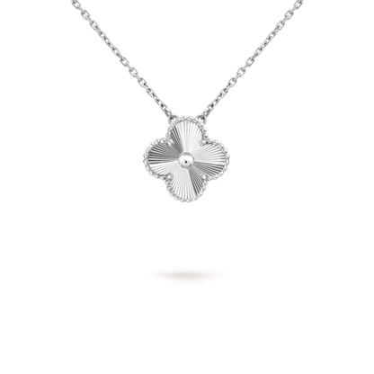 [LuckyStar]CLOVER 15MM LASER HALSKETTE SILBER