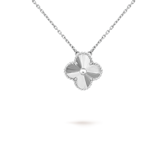 [LuckyStar]CLOVER 15MM LASER HALSKETTE SILBER