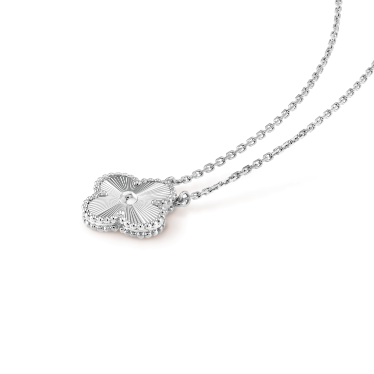 [LuckyStar]CLOVER 15MM LASER HALSKETTE SILBER