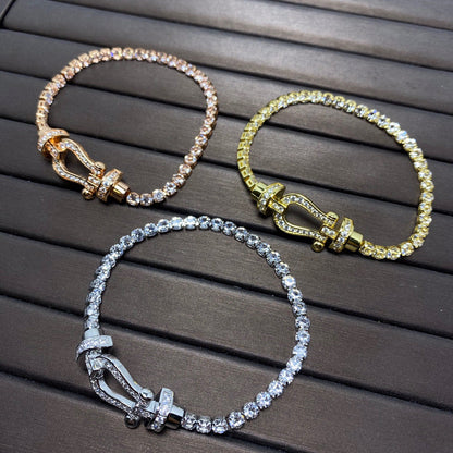 [LuckyStar]FORCE HORSESHOE DIAMOND TENNISARMBAND