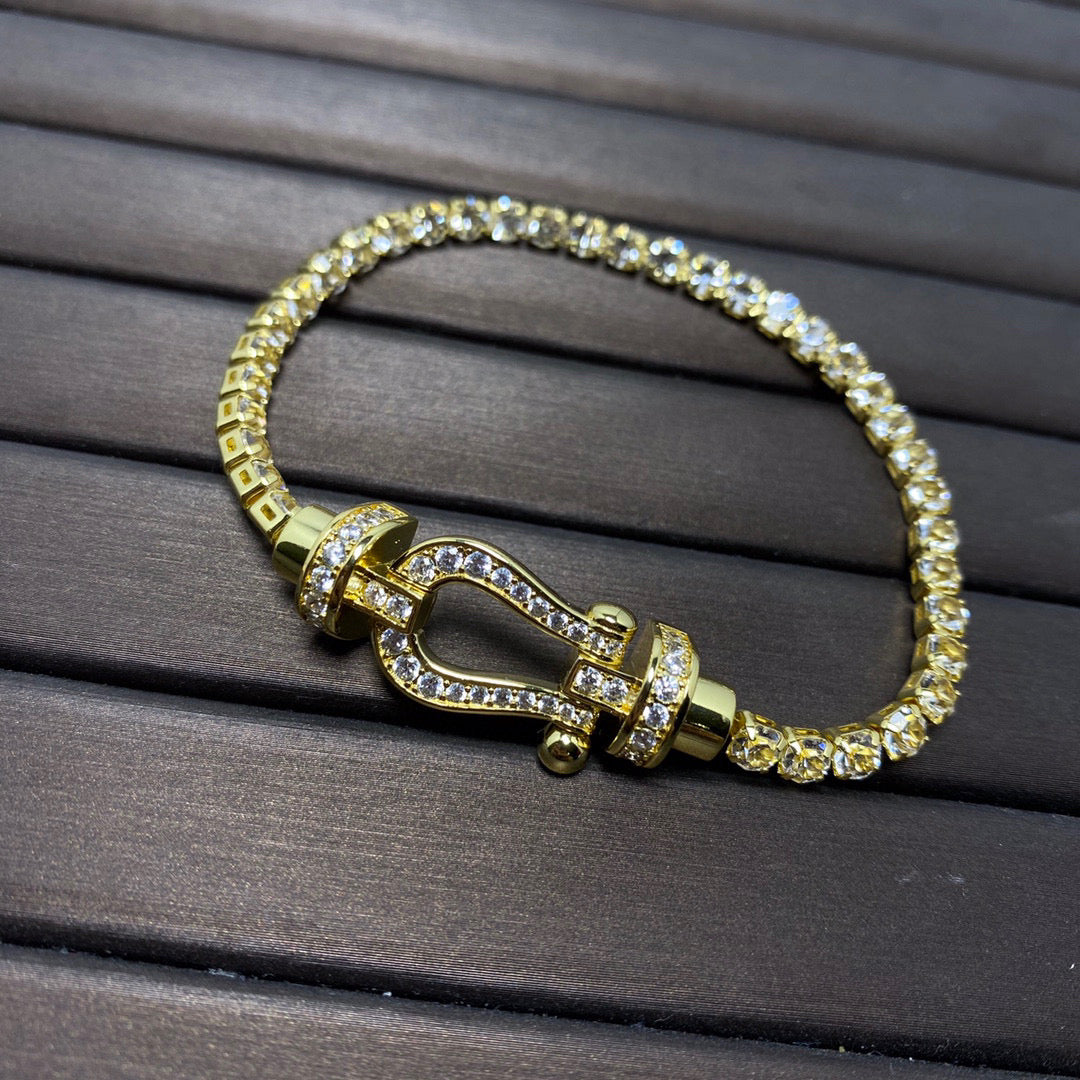 [LuckyStar]FORCE HORSESHOE DIAMOND TENNISARMBAND