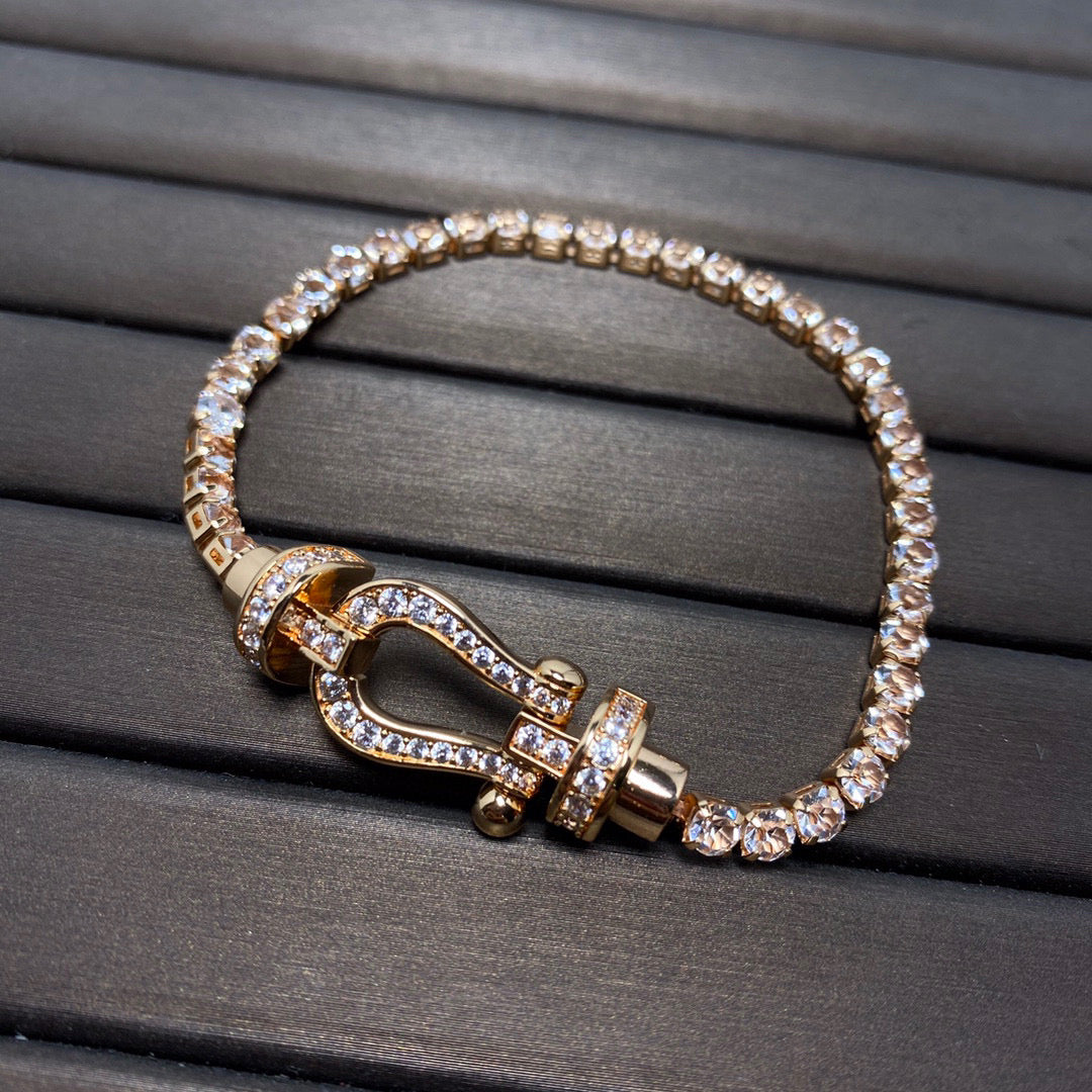 [LuckyStar]FORCE HORSESHOE DIAMOND TENNISARMBAND