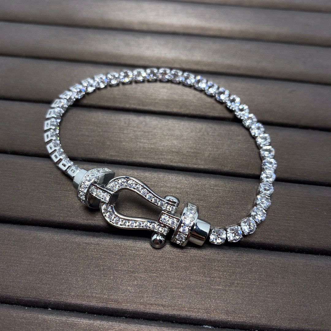 [LuckyStar]FORCE HORSESHOE DIAMOND TENNISARMBAND