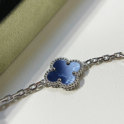 [LuckyStar] KLEEBLATT 5 MOTIV PIETERSIT SILBERARMBAND 