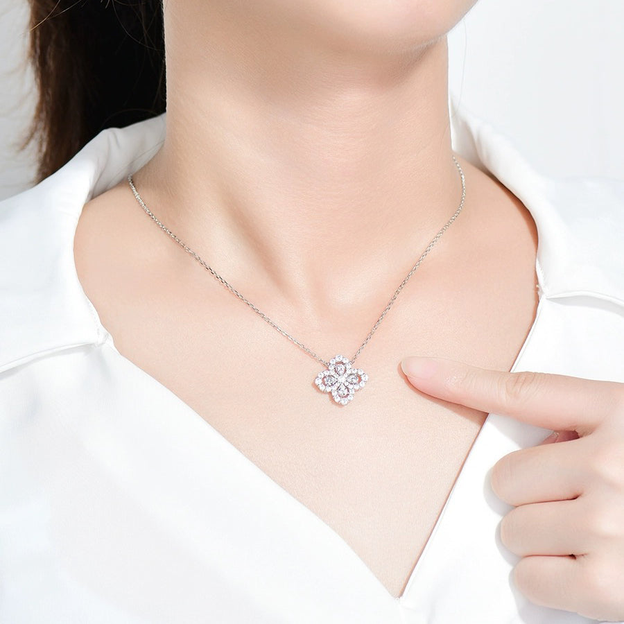 [LuckyStar] LOOP HALSKETTE VOLLMOTIV DIAMANT 16MM MEHRERE FARBEN