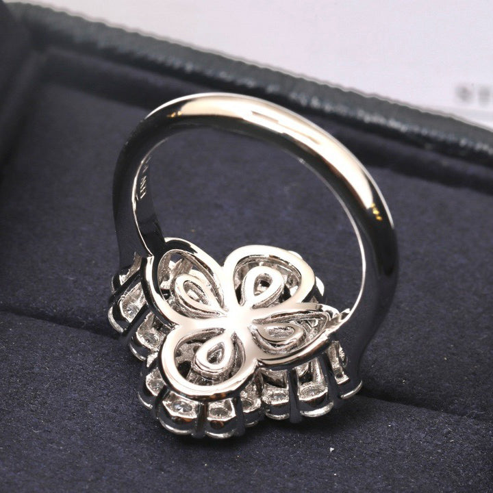 [LuckyStar]LOOP RING VOLLMOTIV DIAMANT 16MM SILBER