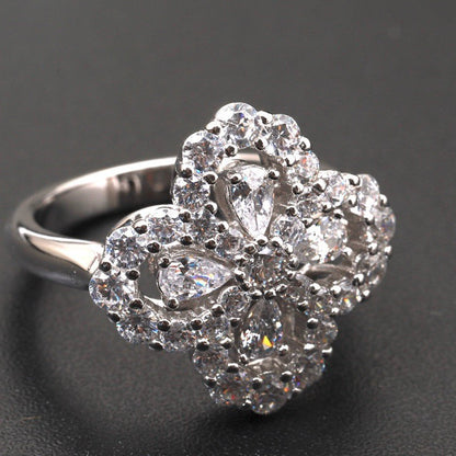 [LuckyStar]LOOP RING VOLLMOTIV DIAMANT 16MM SILBER