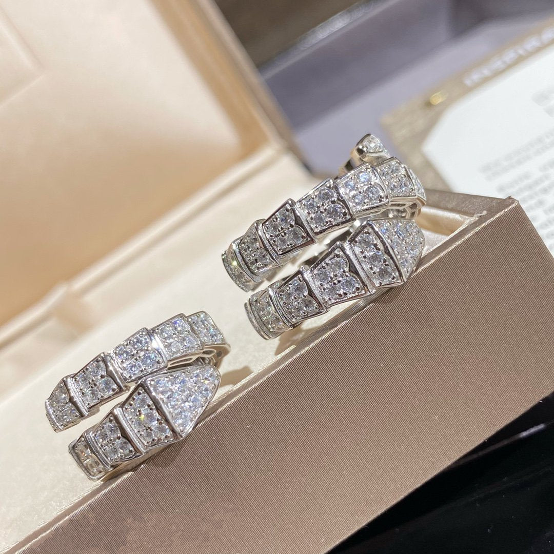 [LuckyStar]SERPENTI DOPPELRING SILBER MIT DIAMANTEN