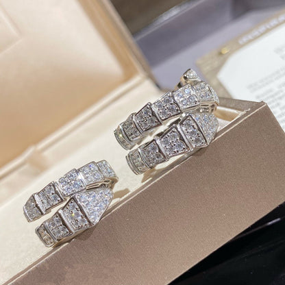 [LuckyStar]SERPENTI DOPPELRING SILBER MIT DIAMANTEN