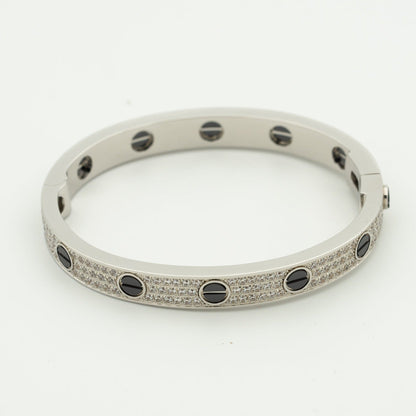 [LuckyStar] LIEBESARMBAND 6,1 MM DIAMANTBESAMT KERAMIK 