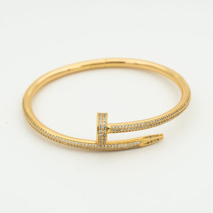 [LuckyStar]JUSTE-ARMBAND, 3,5 MM, ALLE DIAMANTEN