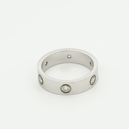 [LuckyStar]Liebesring 5,5 mm 6 Diamanten Silber