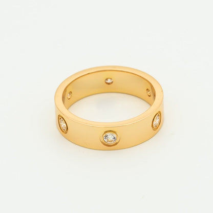 [LuckyStar]Liebesring 5,5 mm 6 Diamanten Roségold