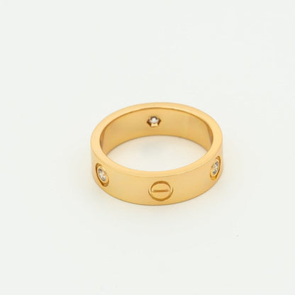 [LuckyStar]Liebesring 5,5 mm 3 Diamanten Roségold