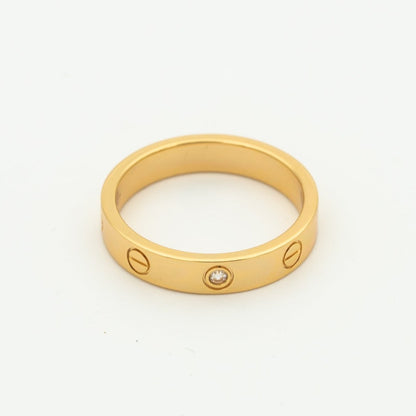 [LuckyStar]Liebesring 4mm 1 Diamant Roségold