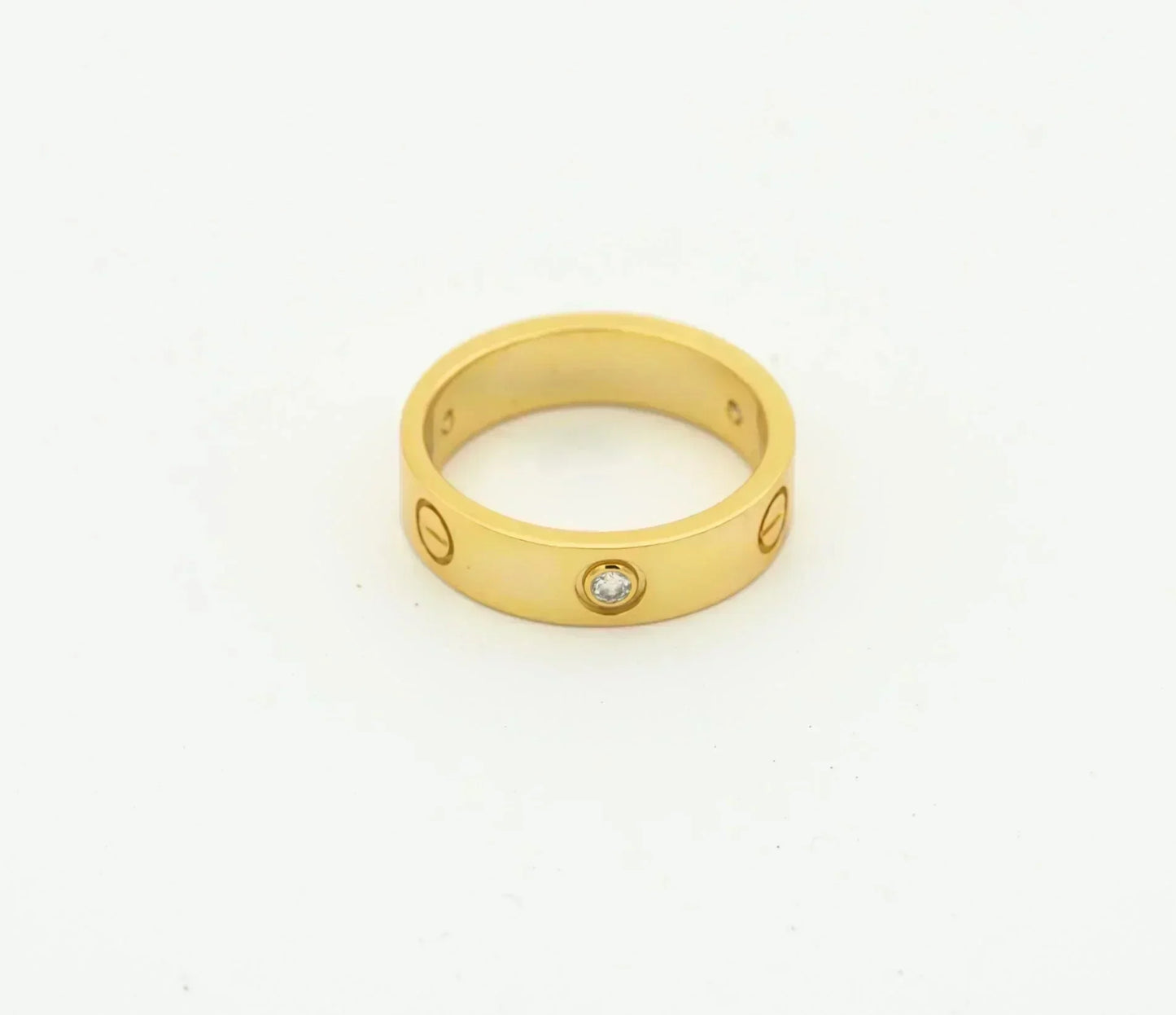 [LuckyStar]Liebesring 4mm 1 Diamant Gold