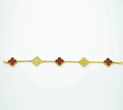 [LuckyStar]KLEE 5 MOTIVE KARNEOL DIAMANT ARMBAND