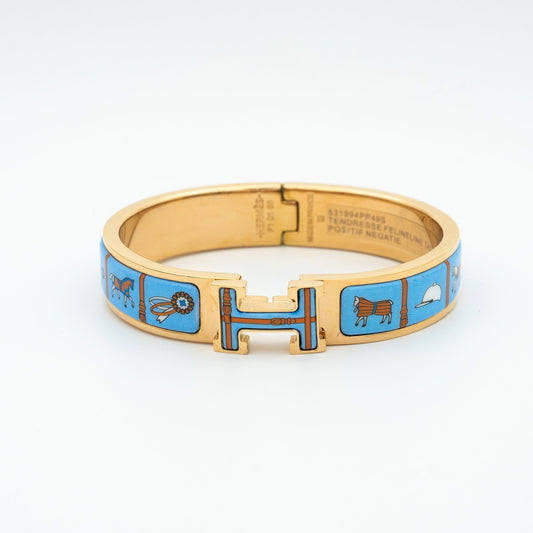 [LuckyStar]H ROSA GOLD ARMBAND BLAU KERAMIK