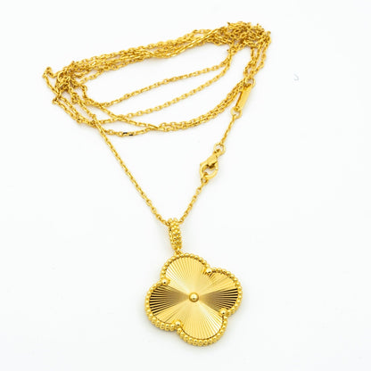 [LuckyStar] KLEEBLATT 25MM ANHÄNGER HALSKETTE GOLD 