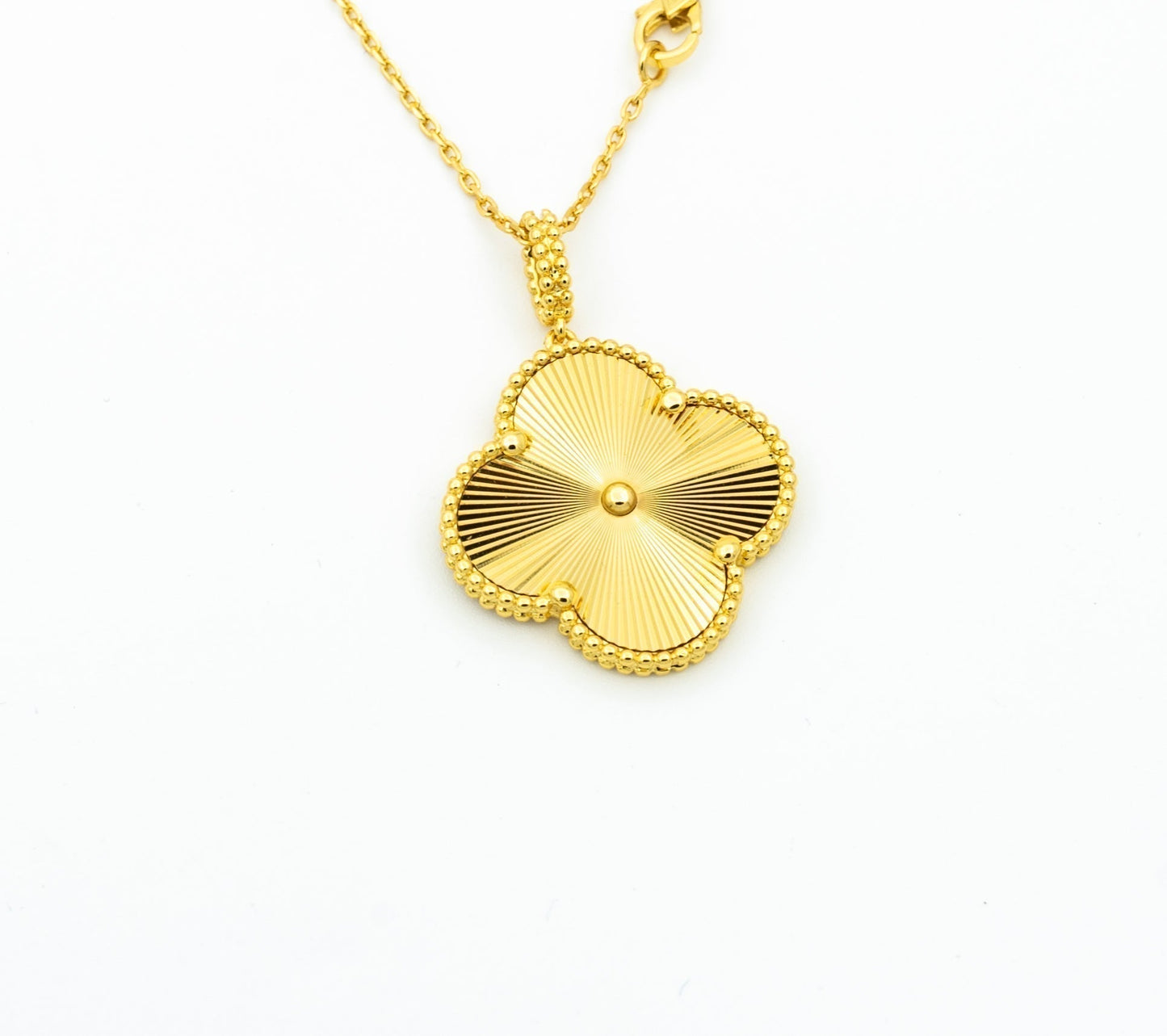 [LuckyStar] KLEEBLATT 25MM ANHÄNGER HALSKETTE GOLD 