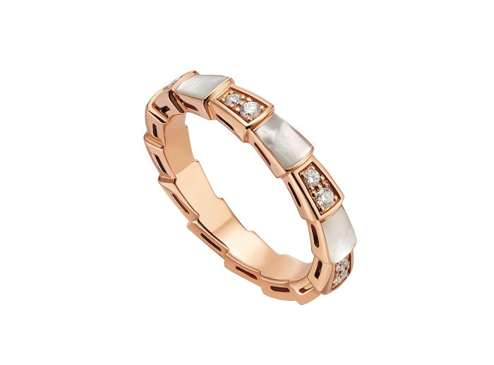 [LuckyStar]SERPENTI RING ROTGOLD DIAMANT MOP 3MM