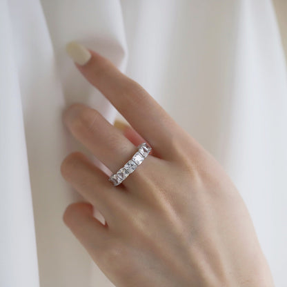 [LuckyStar]Elegant Princess Cut Tennis Ring