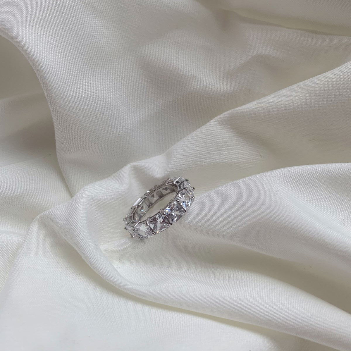 [LuckyStar]Elegant Princess Cut Tennis Ring