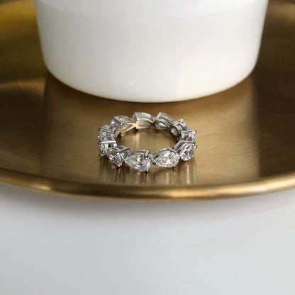[LuckyStar]Exquisite Pear Cut Tennis Ring