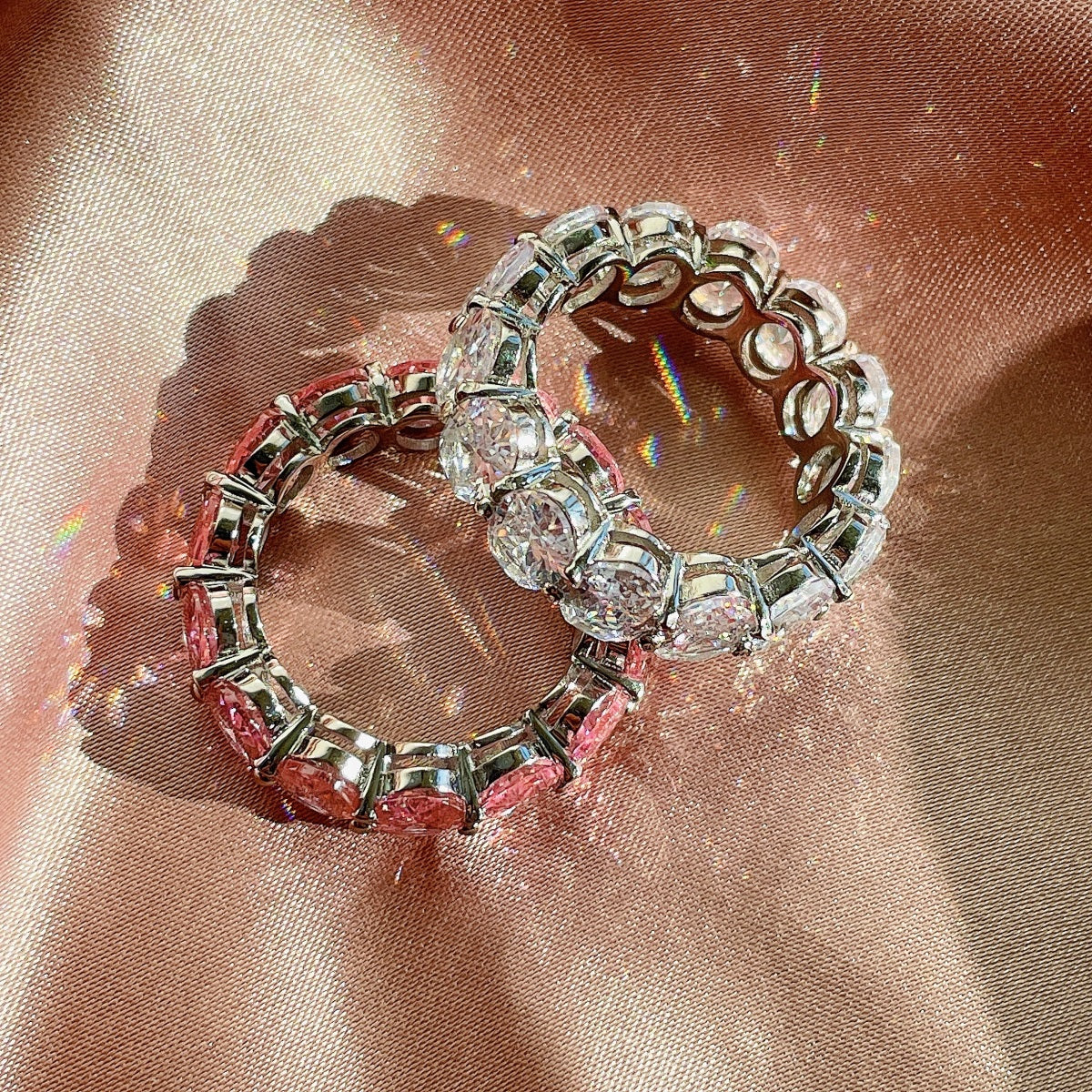[LuckyStar]Dainty Elongated Cushion Cut Tennis Ring