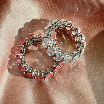 [LuckyStar]Dainty Elongated Cushion Cut Tennis Ring