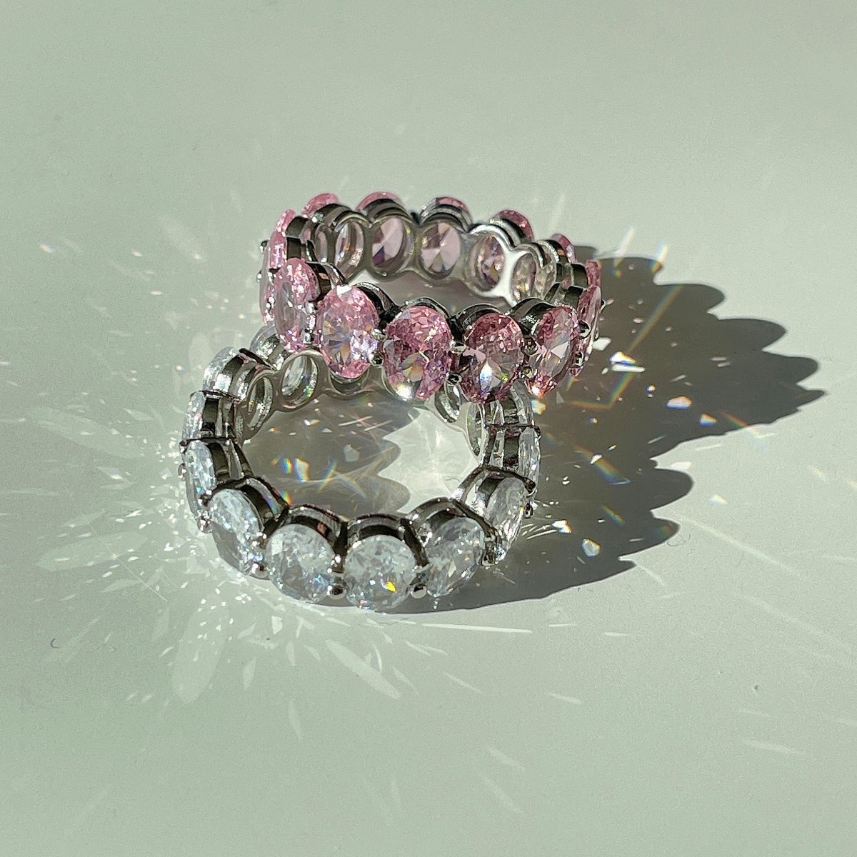[LuckyStar]Dainty Elongated Cushion Cut Tennis Ring