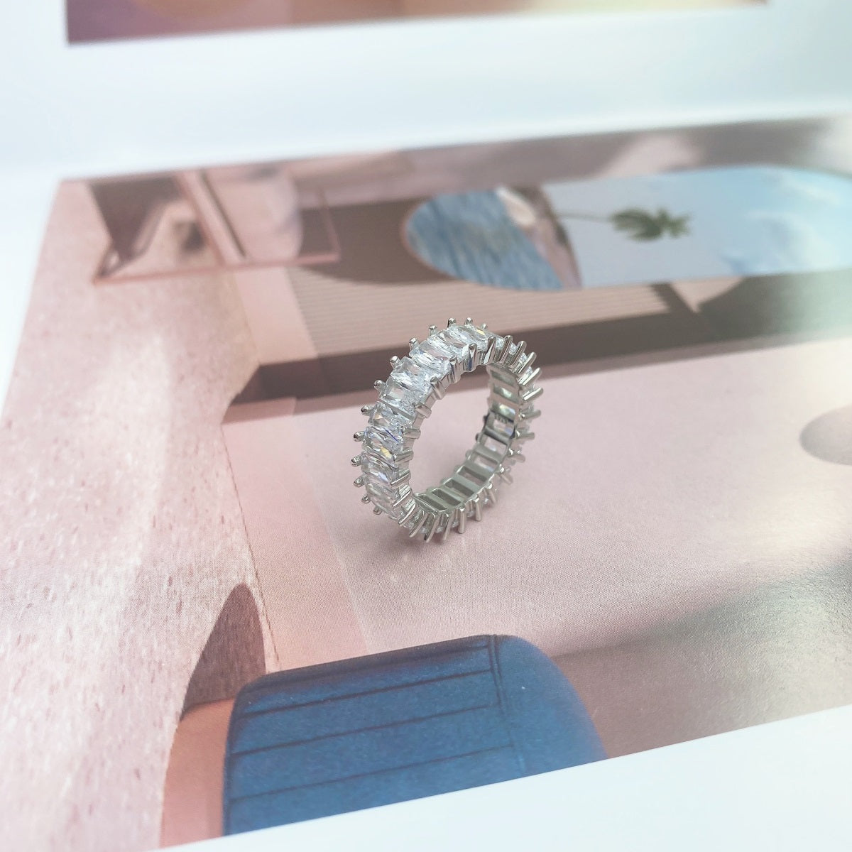 [LuckyStar]Unique Colorful Radiant Cut RIng