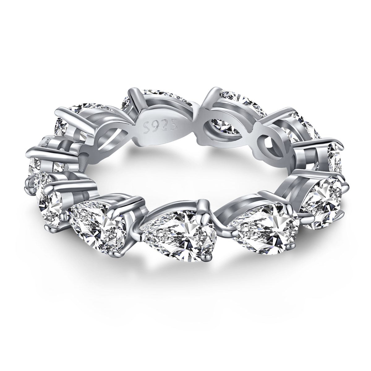 [LuckyStar]Exquisite Pear Cut Tennis Ring
