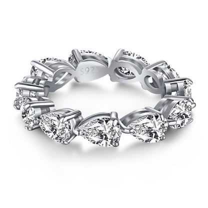 [LuckyStar]Exquisite Pear Cut Tennis Ring