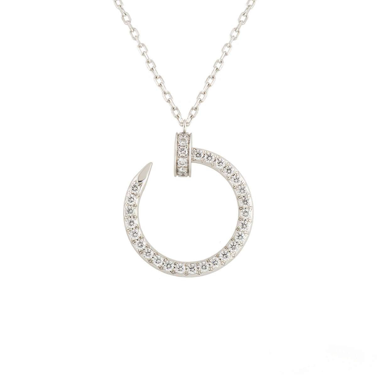 [LuckyStar]JUSTE HALSKETTE SILBER DIAMANTEN 