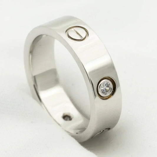 [LuckyStar]Liebesring 5,5 mm 3 Diamanten Silber