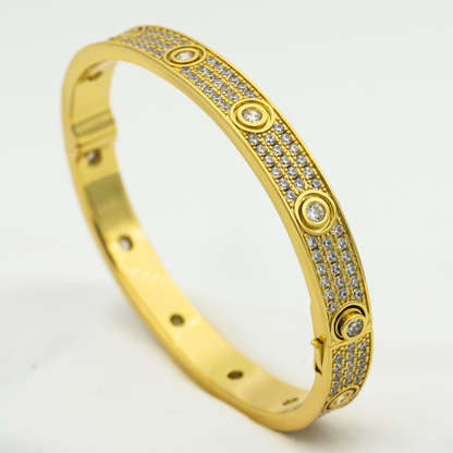 [LuckyStar] Liebesarmband, 6,1 mm, mit 10 großen Diamanten besetzt
