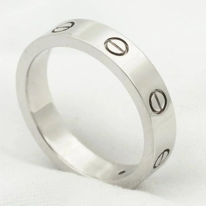 [LuckyStar]Liebesring 4mm 1 Diamant Silber