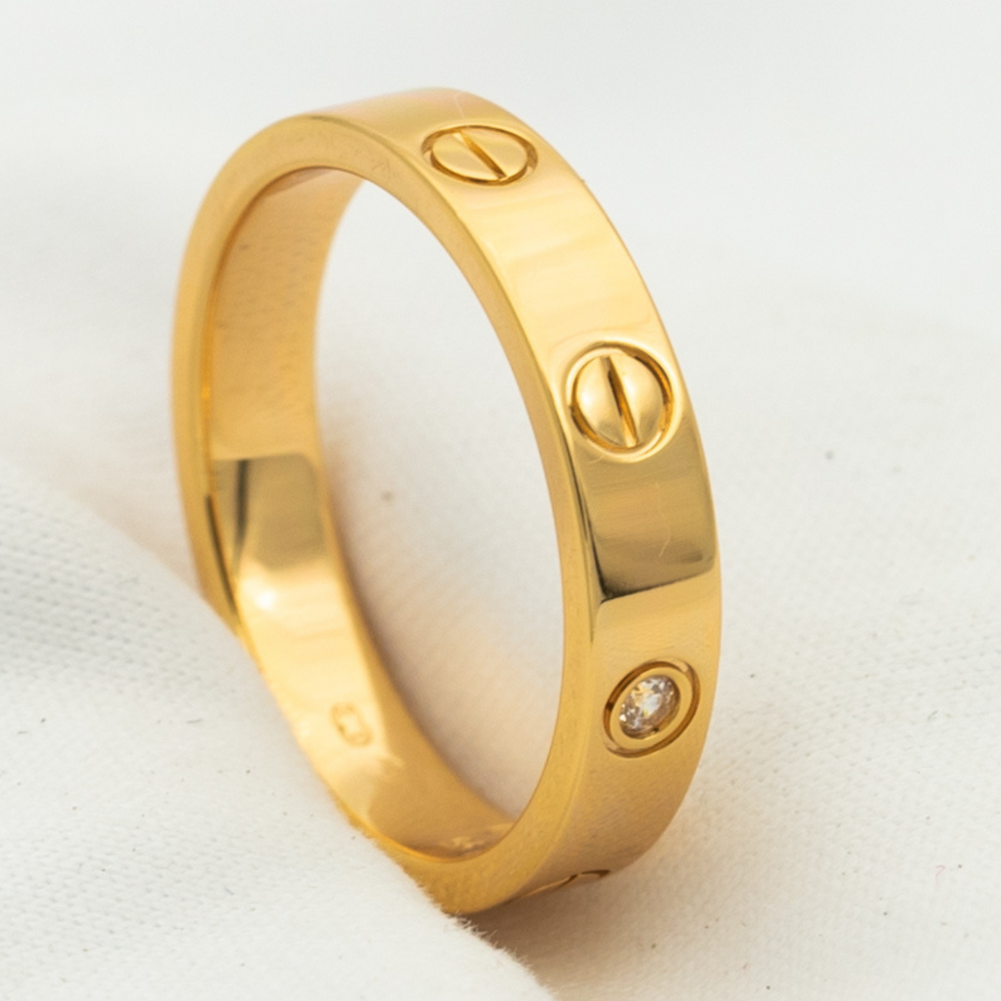 [LuckyStar]Liebesring 4mm 1 Diamant Roségold