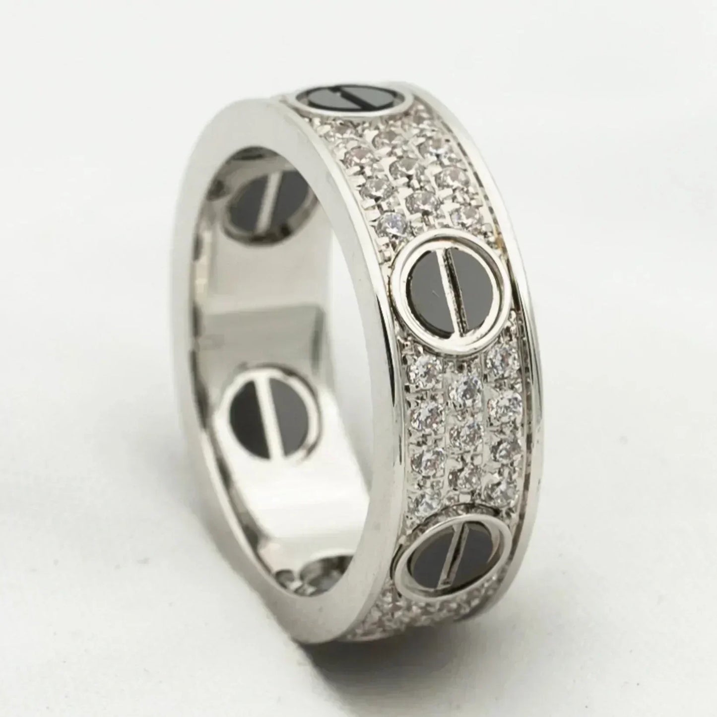 [LuckyStar] LIEBESRING 5,5 MM MIT DIAMANTEN BESETZT KERAMIK