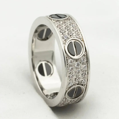 [LuckyStar] LIEBESRING 5,5 MM MIT DIAMANTEN BESETZT KERAMIK